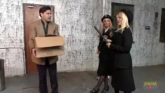 play Blonde MILF Cops Cuff & Fuck Suspect in Back Alley
