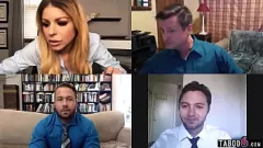 Play Blonde MILF Brooklyn Chase Shows Off Huge Tits and Big Ass During Unexpected Webcam Masturbation Session at Work